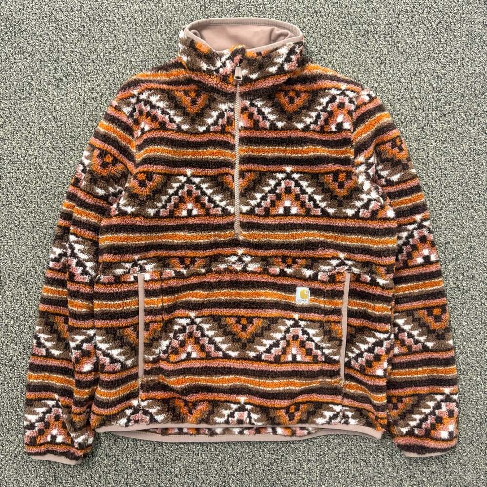 Carhartt Loose Fit Fleece Pullover Size S Mountain Print